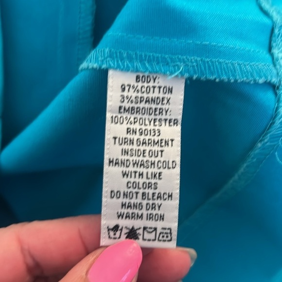 Bob Mackie Turquoise Southwest Embroidered Zip Down Lightweight Jacket Sz Small - Picture 7 of 7